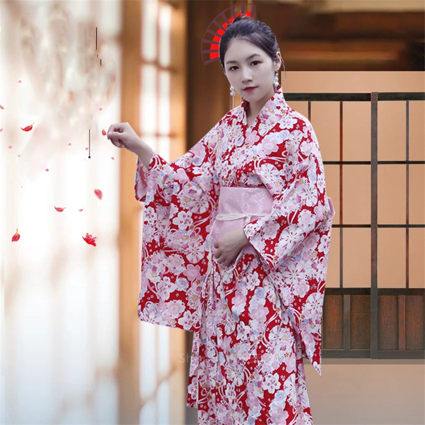 Kimono Dress Sakura Girl Traditional Japanese Costume Haori Women Yukata Bath Robe with Obi Evening Party Cosplay Halloween
Kimono Dress Sakura Girl Traditional Japanese Costume Haori Women Yukata Bath Robe with Obi Evening Party Cosplay Halloween