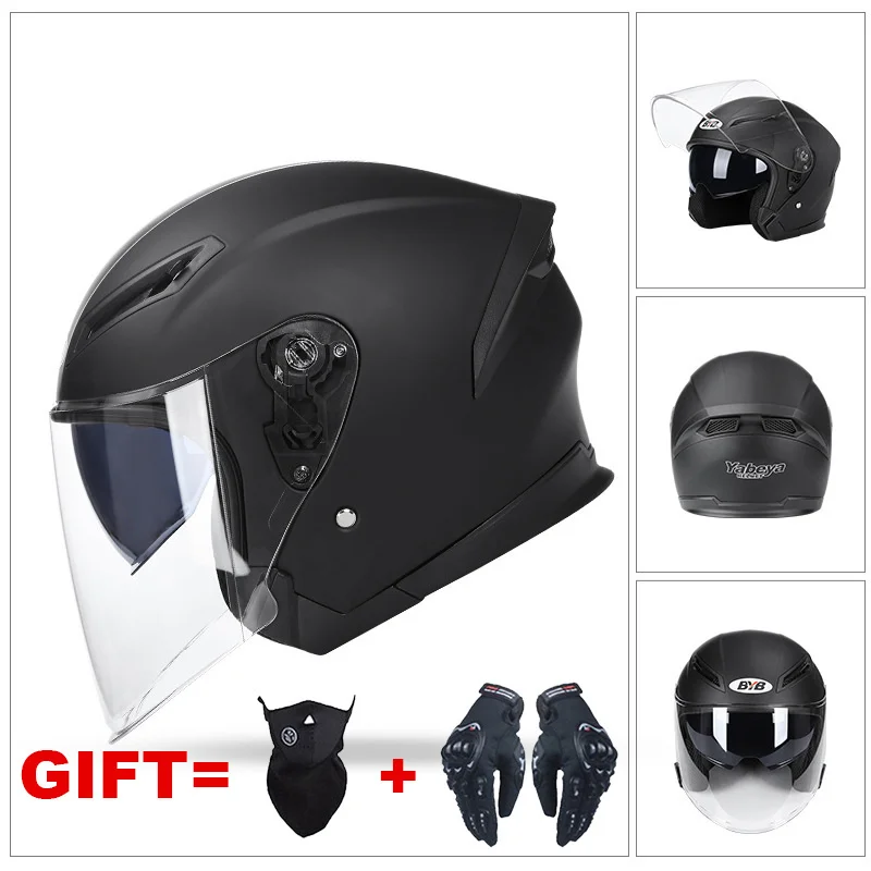 2 Gifts 3/4 Half Face ABS Motorcycle Helmet Dual Lens Motorbike Helmet Double Visors Moto Casque for Women/Men DOT
2 Gifts 3/4 Half Face ABS Motorcycle Helmet Dual Lens Motorbike Helmet Double Visors Moto Casque for Women/Men DOT