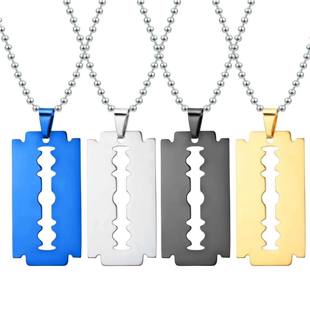 Megin D Punk Simple Razor Blade Shape Stainless Steel Collar Necklace Pendants for Men Women Coupel Family Fashion Gift Jewelry
Megin D Punk Simple Razor Blade Shape Stainless Steel Collar Necklace Pendants for Men Women Coupel Family Fashion Gift Jewelry