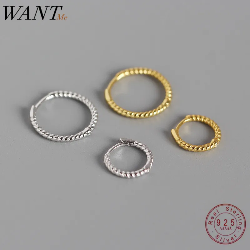 WANTME Genuine 100% 925 Sterling Silver Fashion Simple Minimalist Twist Round Stud Earrings For Women Femme Fine Jewelry Gift
WANTME Genuine 100% 925 Sterling Silver Fashion Simple Minimalist Twist Round Stud Earrings For Women Femme Fine Jewelry Gift