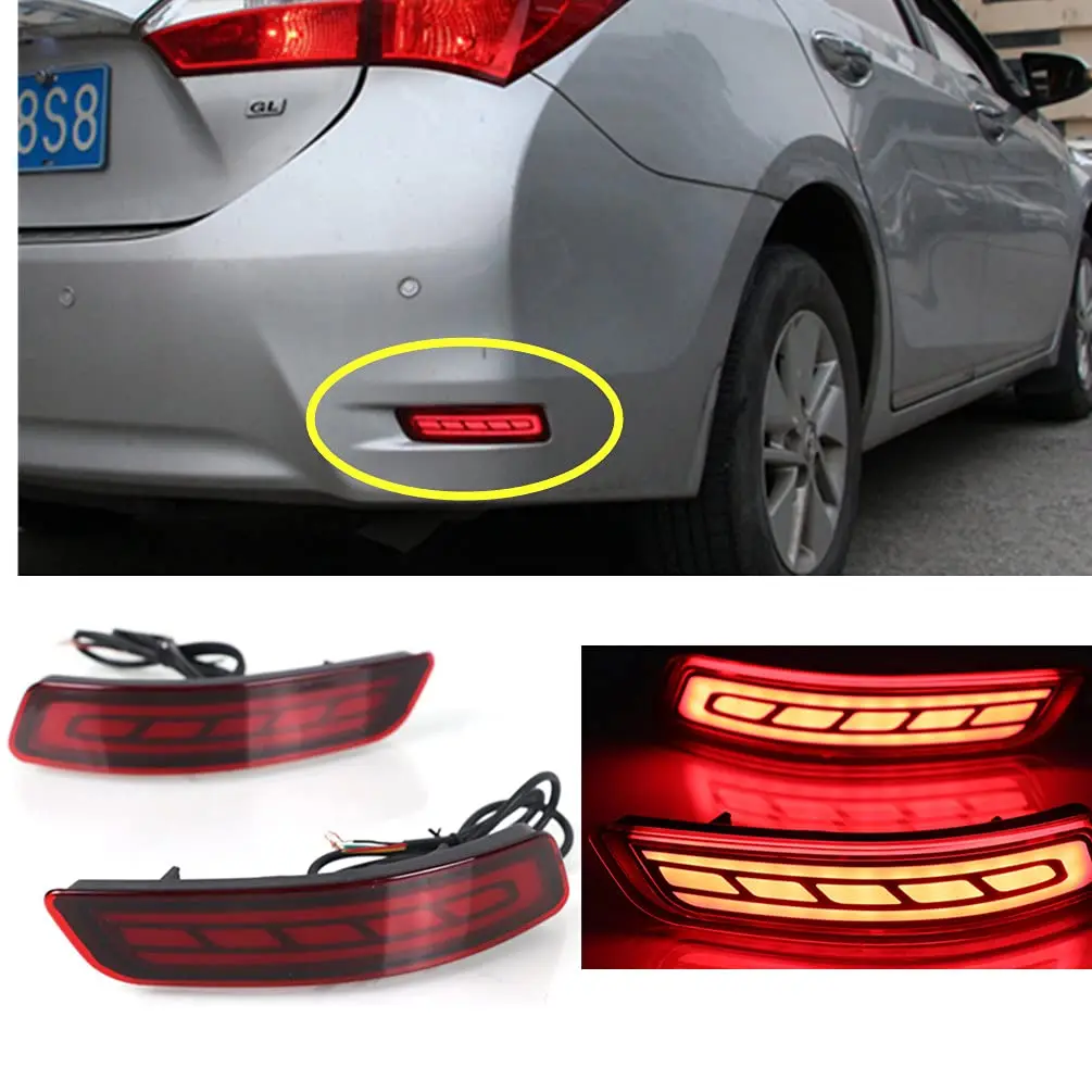 Red Led Rear Bumper Reflectors Tail Light Driving Brake Fog Lamps Assembly Accessories for Toyota Corolla Lexus Es 2014-2018
Red Led Rear Bumper Reflectors Tail Light Driving Brake Fog Lamps Assembly Accessories for Toyota Corolla Lexus Es 2014-2018