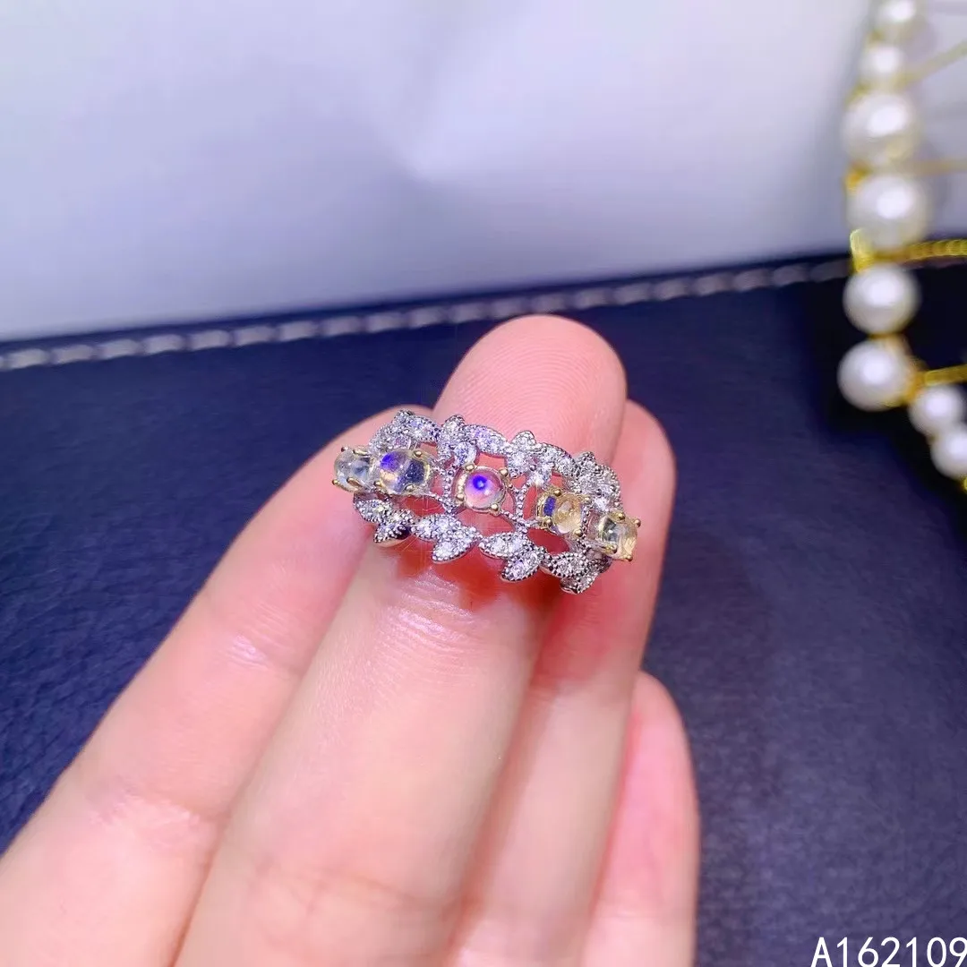 Fine Jewelry 925 Sterling Silver Inset With Natural Transparent Gem Female Luxury Lovely Plant Moonstone Adjustable Row Ring Sup
Fine Jewelry 925 Sterling Silver Inset With Natural Transparent Gem Female Luxury Lovely Plant Moonstone Adjustable Row Ring Sup