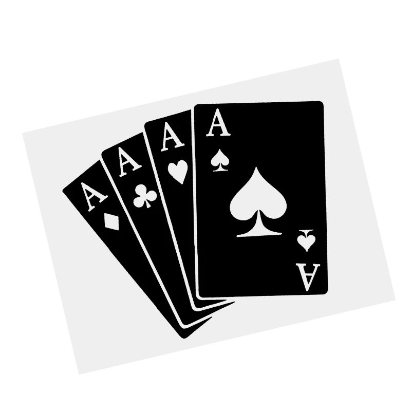 S61390# Four Aces Cards Black Transparent Car Sticker Vinyl Decal Waterproof Decors for Motorcycle Bumper Laptop
S61390# Four Aces Cards Black Transparent Car Sticker Vinyl Decal Waterproof Decors for Motorcycle Bumper Laptop