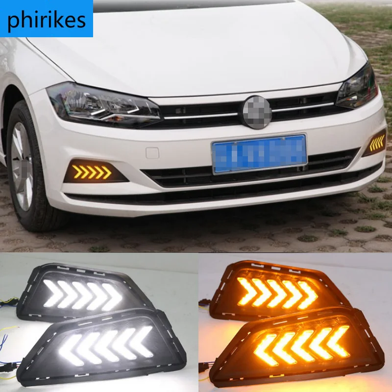 For Volkswagen vw Polo 2019 LED DRL Daytime Running Lights Fog Lamp Dynamic Yellow Turn Signal Lamp
For Volkswagen vw Polo 2019 LED DRL Daytime Running Lights Fog Lamp Dynamic Yellow Turn Signal Lamp
