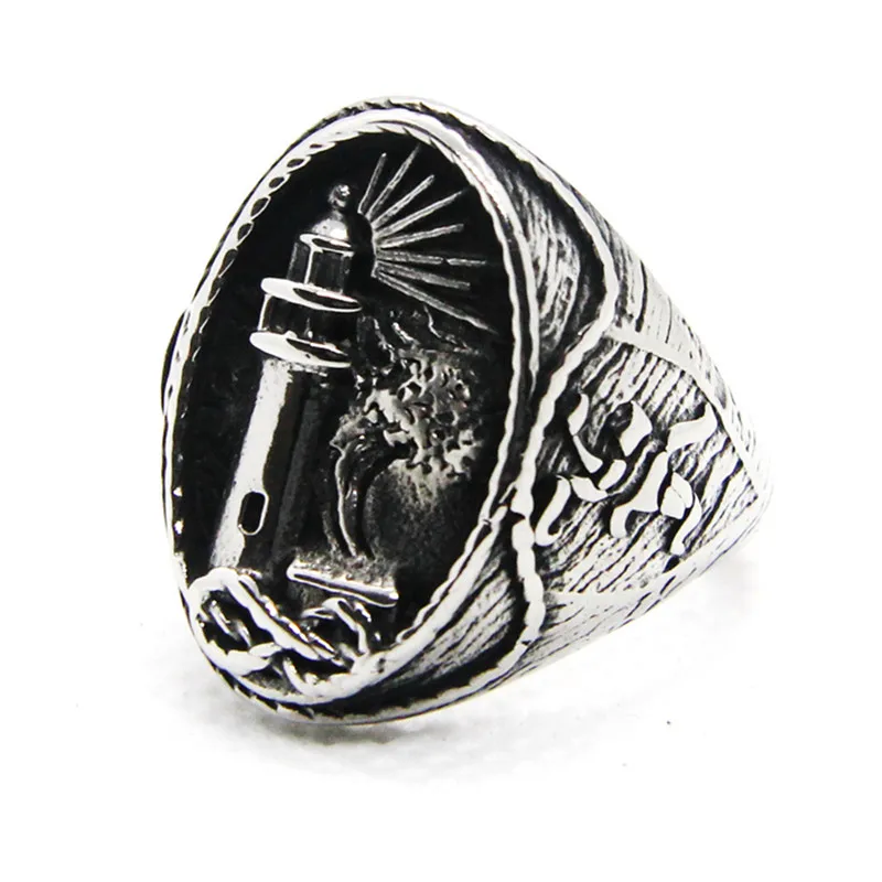 Size 7-13 New Cool Lighthouse Ring 316L Stainless Steel Fashion Jewelry Sailor Ring
Size 7-13 New Cool Lighthouse Ring 316L Stainless Steel Fashion Jewelry Sailor Ring