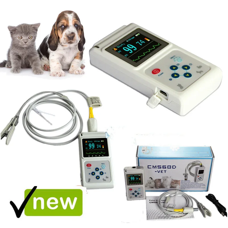 CONTEC Veterinary Pulse Oximeter Handheld SPO2 Pr Monitor Vet Tongue Ear Probe CMS60D-VET
CONTEC Veterinary Pulse Oximeter Handheld SPO2 Pr Monitor Vet Tongue Ear Probe CMS60D-VET