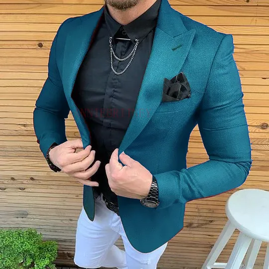 Fashion Blue Male Suit Slim Fit Blazers with Pants Best Man Groom Wedding Tuxedo Firmal Evening Party Dress Mens Suits Set 2024
Fashion Blue Male Suit Slim Fit Blazers with Pants Best Man Groom Wedding Tuxedo Firmal Evening Party Dress Mens Suits Set 2024