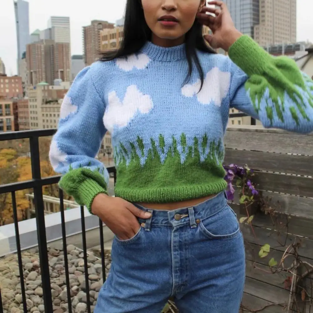 Klacwaya women 2020 fashion cartoon lantern sleeve o-neck sweater ladies winter chic pullovers sexy female casual style
Klacwaya women 2020 fashion cartoon lantern sleeve o-neck sweater ladies winter chic pullovers sexy female casual style