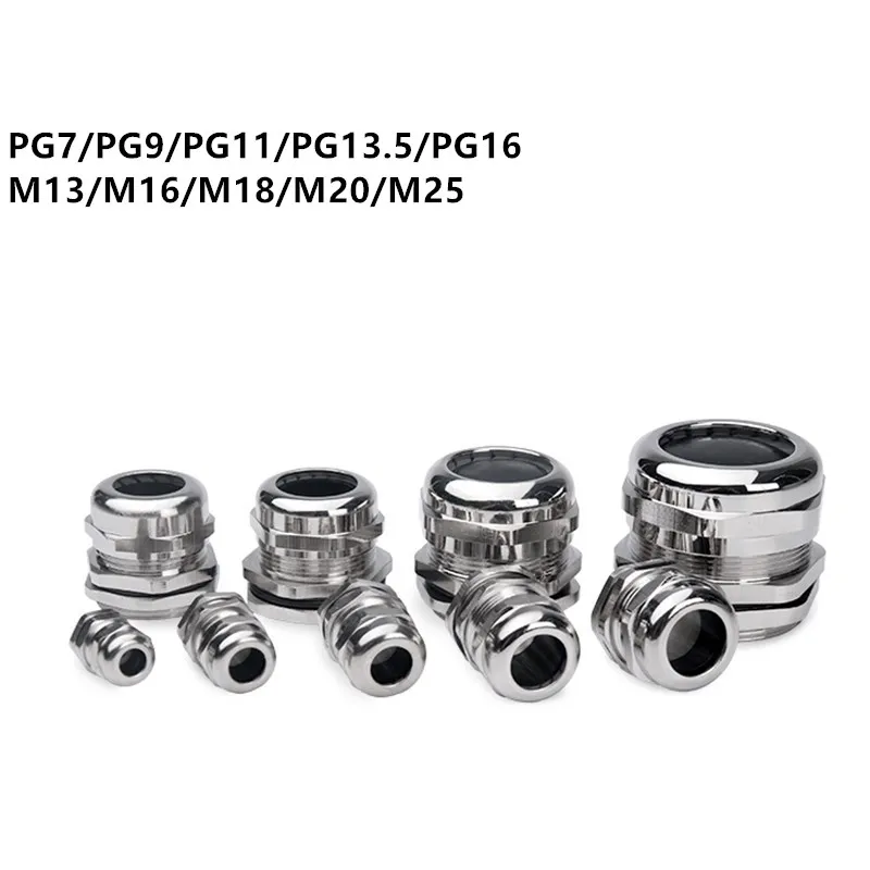 All Sizes Nickel Brass Cable Glands Waterproof Connector electrical Cable IP68 entry electric gland threaded joint for 3-44mm
All Sizes Nickel Brass Cable Glands Waterproof Connector electrical Cable IP68 entry electric gland threaded joint for 3-44mm