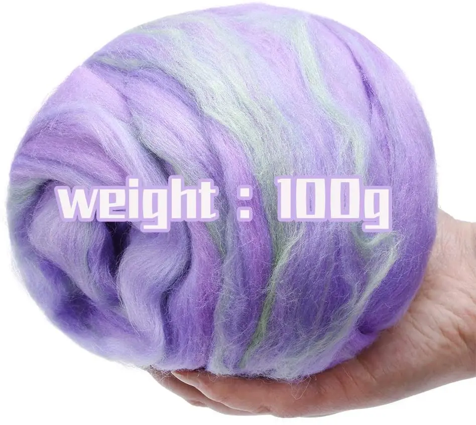 KAOBUY -Multicolor06 -3.53oz Wool Roving Yarn, 100% Pure Wool, Spinning Wool Roving For Needle Felting Wet Felting DIY
KAOBUY -Multicolor06 -3.53oz Wool Roving Yarn, 100% Pure Wool, Spinning Wool Roving For Needle Felting Wet Felting DIY