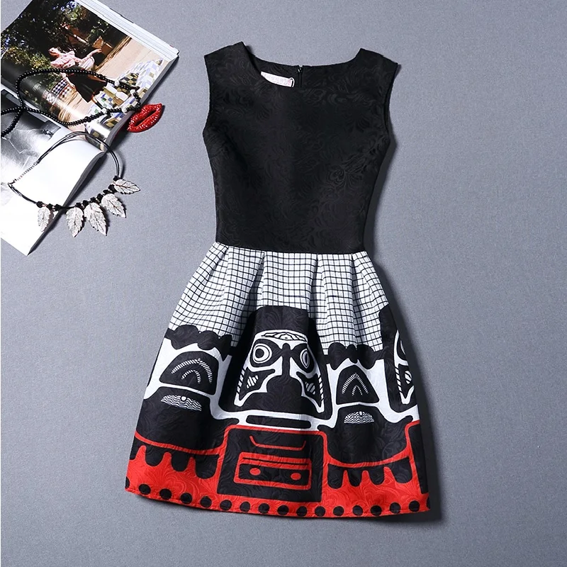 Printed Vintage Sexy Sleeveless Party Mini Dress 2021 Women Autumn Winter Bottoming Vest Mini Dress Elegant Office Ladies Dress
Printed Vintage Sexy Sleeveless Party Mini Dress 2021 Women Autumn Winter Bottoming Vest Mini Dress Elegant Office Ladies Dress