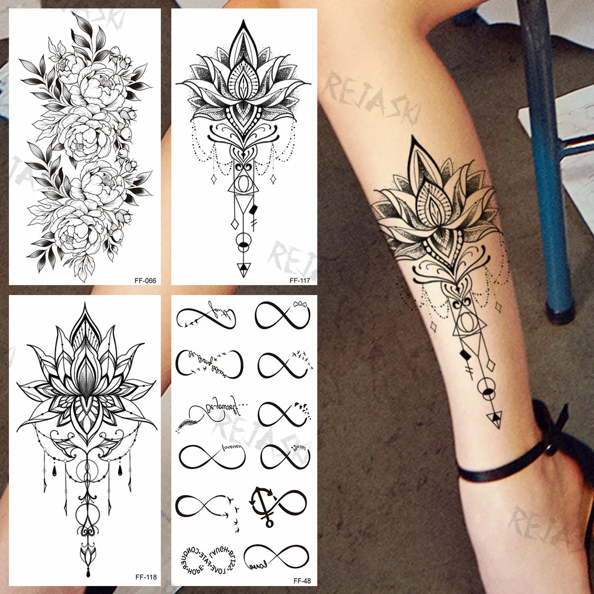 Fake Jewelrys Henna Temporary Tattoos For Women Girls Realistic Infinite Flora Fake Tattoo Sticker Leg Arm Tatoos India
Fake Jewelrys Henna Temporary Tattoos For Women Girls Realistic Infinite Flora Fake Tattoo Sticker Leg Arm Tatoos India