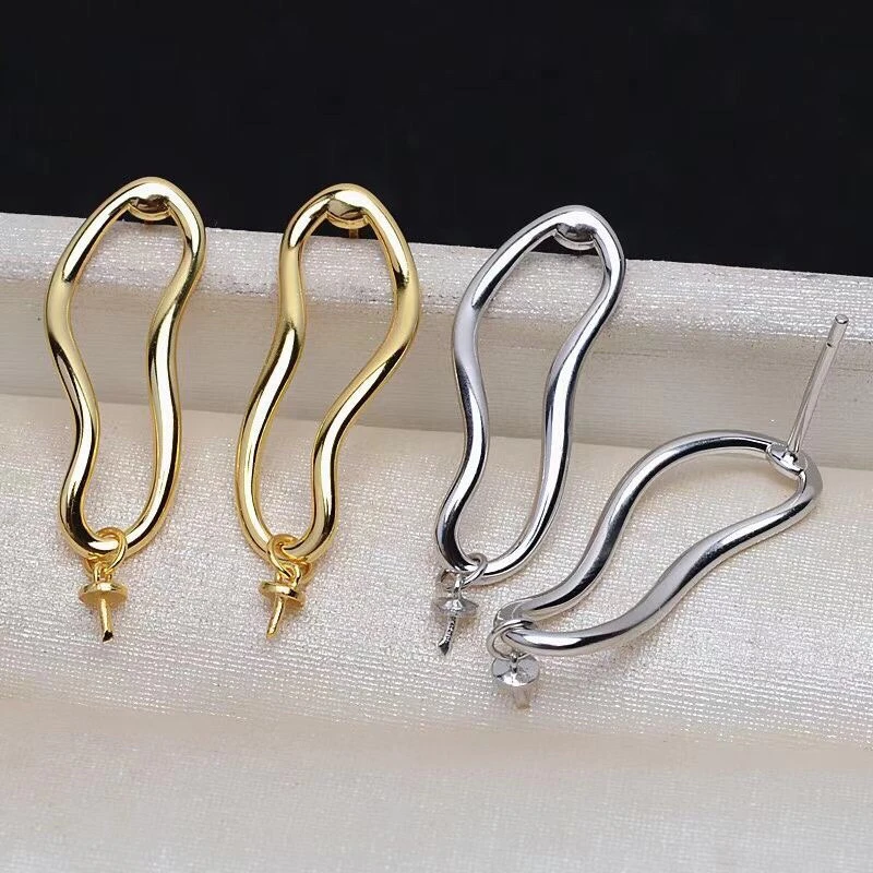 925 Sterling Silver Earrings Findings Settings Base Mountings Parts for Baroque Irregular Pearls Crystal Stones Jade 5pairs/lot
925 Sterling Silver Earrings Findings Settings Base Mountings Parts for Baroque Irregular Pearls Crystal Stones Jade 5pairs/lot