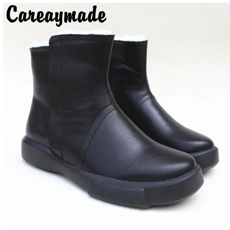 Careaymade-Genuine Leather pure wool boots sheepskin fur warm big cotton boots,thick sole cowhide women's nowfield short boots
Careaymade-Genuine Leather pure wool boots sheepskin fur warm big cotton boots,thick sole cowhide women's nowfield short boots