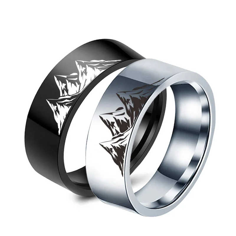 Jewelry For Women Fashion Simplicity Rings Accessories Rolling Mountain Stainless Steel Couple Ring Gift Anillos 8mm Black
Jewelry For Women Fashion Simplicity Rings Accessories Rolling Mountain Stainless Steel Couple Ring Gift Anillos 8mm Black