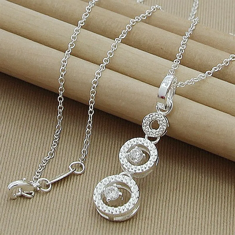 Real 925 Silver Color Pendant Necklace Love Round Hand Chain Necklace For Women Good Jewelry 45cm
Real 925 Silver Color Pendant Necklace Love Round Hand Chain Necklace For Women Good Jewelry 45cm