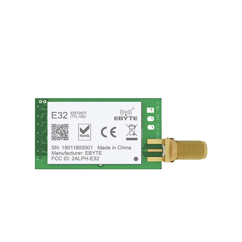 E32-TTL-100 SX1278/SX1276 беспроводной модуль | 433 МГц беспроводной последовательный порт | LORA распространения спектр
E32-TTL-100 SX1278/SX1276 беспроводной модуль | 433 МГц беспроводной последовательный порт | LORA распространения спектр