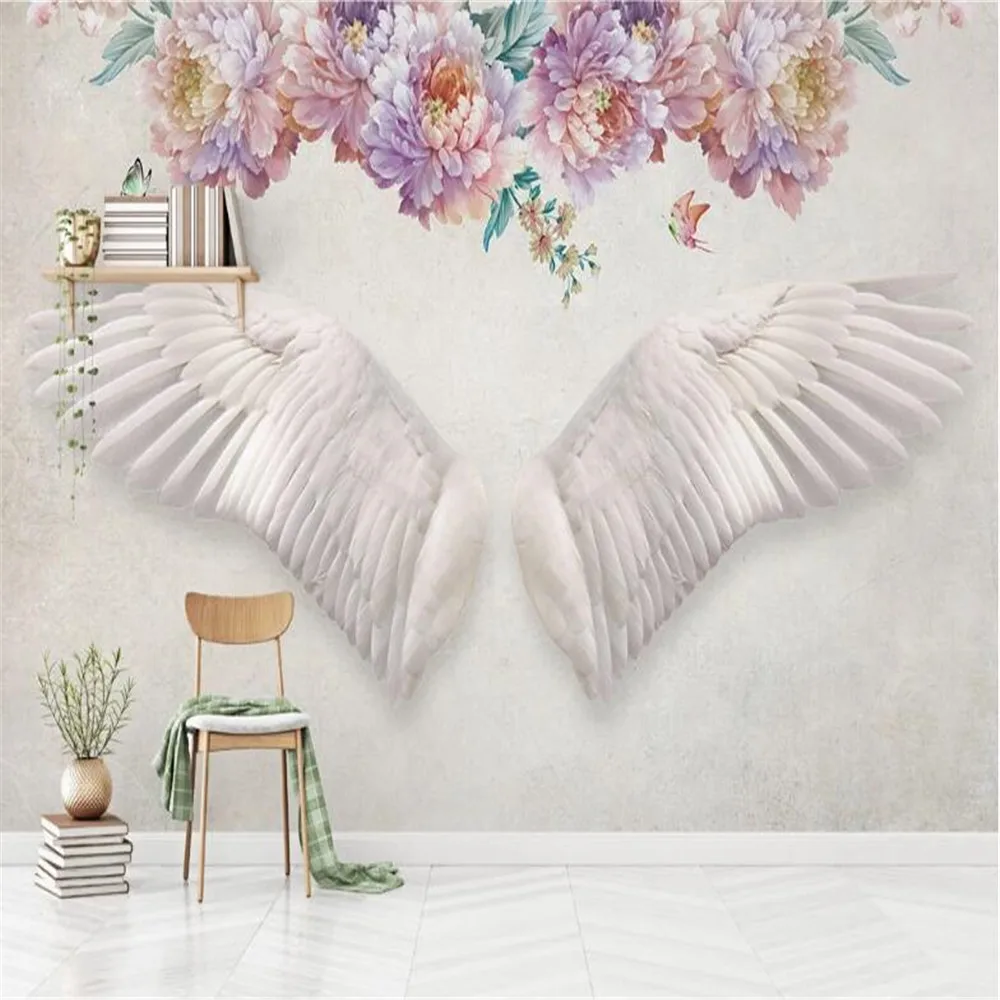 Milofi Custom wallpaper mural 3d Nordic simple and beautiful wings flower TV background wall
Milofi Custom wallpaper mural 3d Nordic simple and beautiful wings flower TV background wall