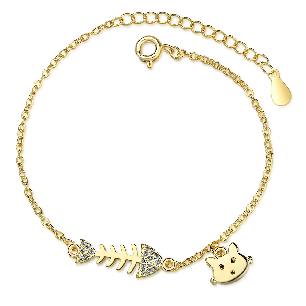 925 Sterling Silver Creative Handmade Cat Fish Bracelets Adjustable For Women Fashion Charming Jewelry Accessories
925 Sterling Silver Creative Handmade Cat Fish Bracelets Adjustable For Women Fashion Charming Jewelry Accessories