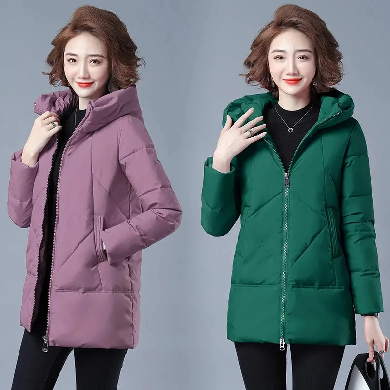2024 New Women Solid Jacket Coat Female Slim Fashion Winter Parkas Hooded Warm Clothing Snow Wear Long Zipper Jacket Outerwear
2024 New Women Solid Jacket Coat Female Slim Fashion Winter Parkas Hooded Warm Clothing Snow Wear Long Zipper Jacket Outerwear