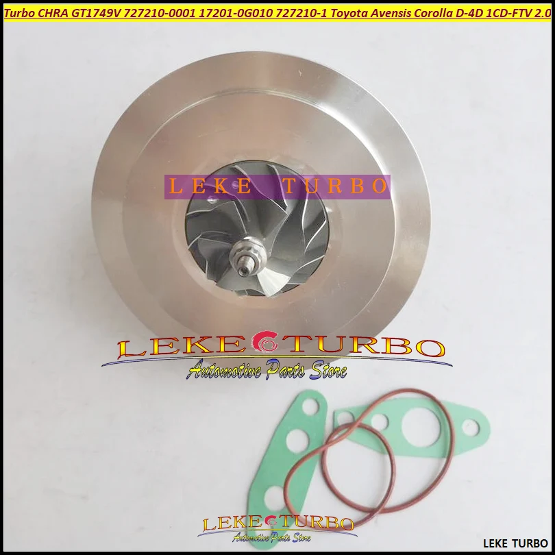 Turbo cartridge CHRA GT1749V 727210 17201-0G010 727210-0001 727210-1 727210-2 Core For Toyota Avensis Corolla D-4D 1CD-FTV 2.0L
Turbo cartridge CHRA GT1749V 727210 17201-0G010 727210-0001 727210-1 727210-2 Core For Toyota Avensis Corolla D-4D 1CD-FTV 2.0L