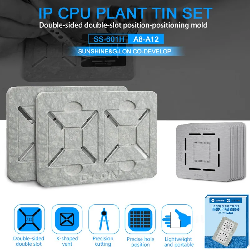 Newest BGA Stencil Reboleting Motherboard Slot position from the platform plant for iPhone A12 A11 A10 A9 A8 Tin Planting
Newest BGA Stencil Reboleting Motherboard Slot position from the platform plant for iPhone A12 A11 A10 A9 A8 Tin Planting