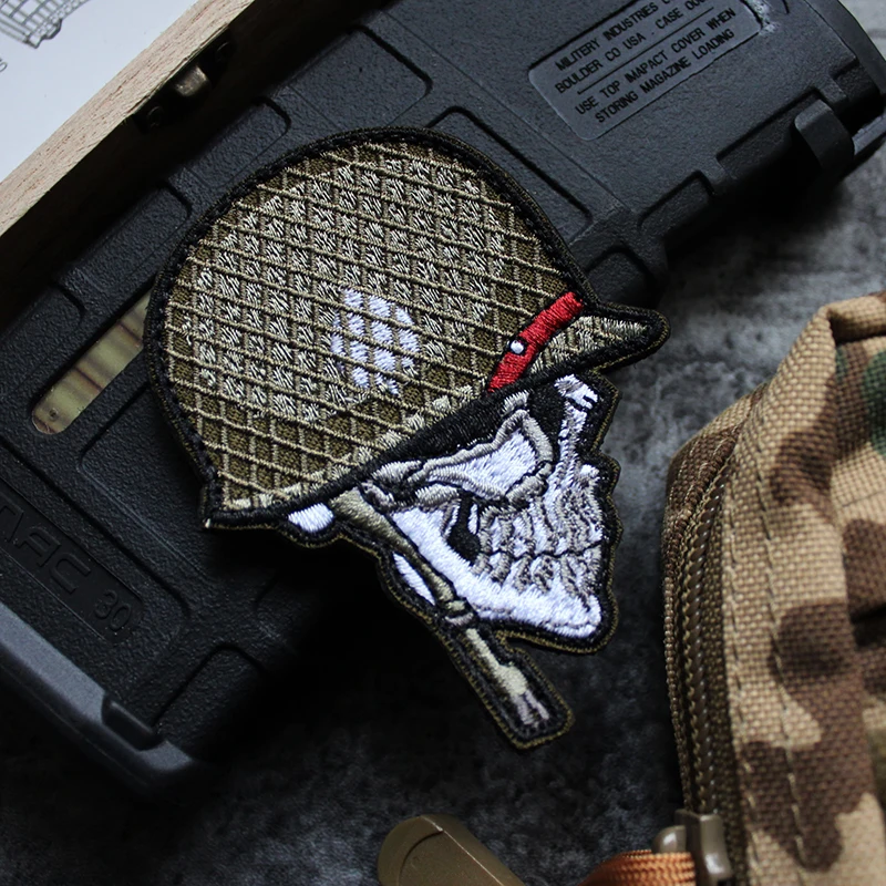 Skull Soldier Helmet Embroidery Patch Armband Badge Military Decorative Sewing Embellishment Tactical Patches
Skull Soldier Helmet Embroidery Patch Armband Badge Military Decorative Sewing Embellishment Tactical Patches