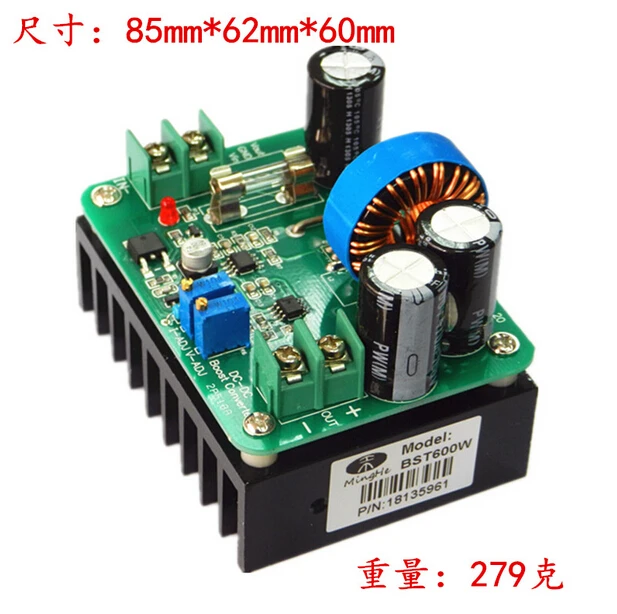 600W DC-DC High Power Boost Module Solar Notebook Power Supply 10-60v Up 12-80v Constant Current
600W DC-DC High Power Boost Module Solar Notebook Power Supply 10-60v Up 12-80v Constant Current