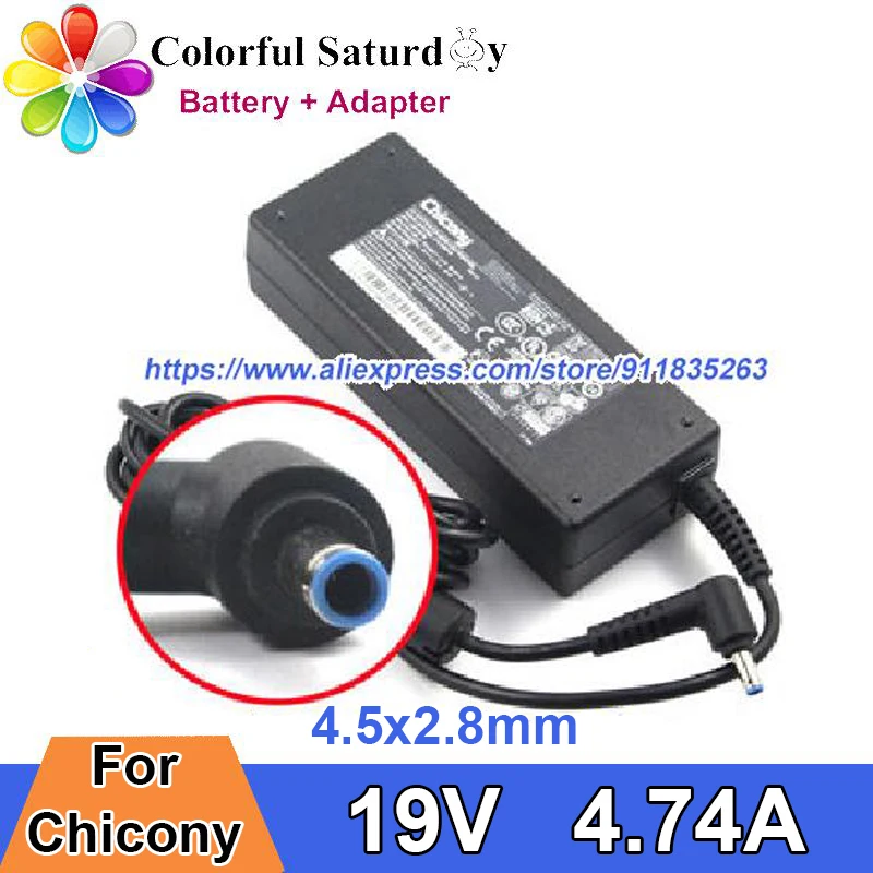 Original A10-090P3A Laptop Adapter 19V 4.74A 90W Power Supply for CHICONY A090A076L Laptop Charger 4.5x2.8mm
Original A10-090P3A Laptop Adapter 19V 4.74A 90W Power Supply for CHICONY A090A076L Laptop Charger 4.5x2.8mm