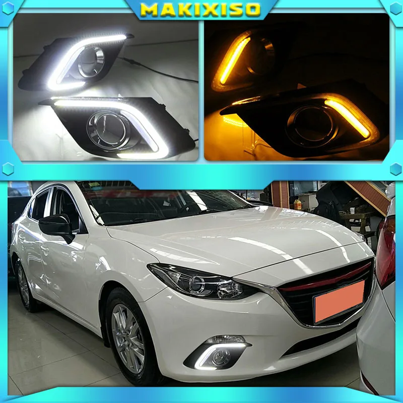 DRL For Mazda 3 Mazda3 Axela 2014 2015 2016 LED DRL Daytime Running Lights Daylight Fog lamp with turn signal light
DRL For Mazda 3 Mazda3 Axela 2014 2015 2016 LED DRL Daytime Running Lights Daylight Fog lamp with turn signal light