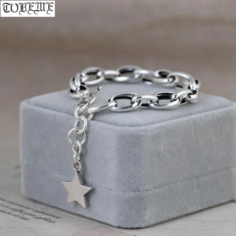 100% 925 Siilver Women Bracelet 925 Sterling Chain Bracelet Star Charm Vintage Silver Lady Bracelet
100% 925 Siilver Women Bracelet 925 Sterling Chain Bracelet Star Charm Vintage Silver Lady Bracelet