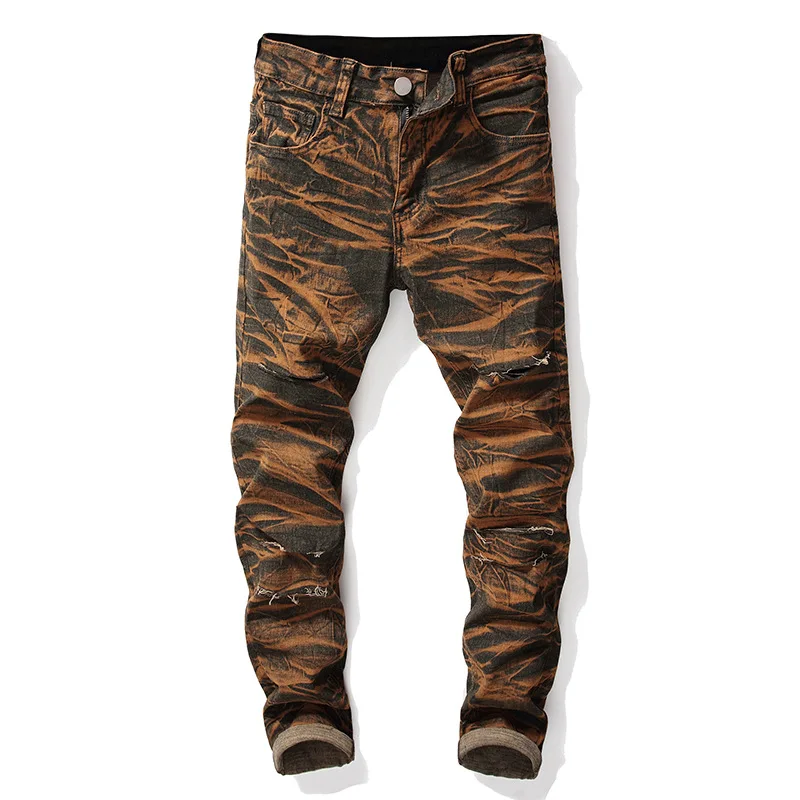 Jeans Men's Slim Fit Yellow Black Summer Thin Fashion Ripped Trousers Streetwear Hip Hop Trousers Denim Pants Male Clothes
Jeans Men's Slim Fit Yellow Black Summer Thin Fashion Ripped Trousers Streetwear Hip Hop Trousers Denim Pants Male Clothes