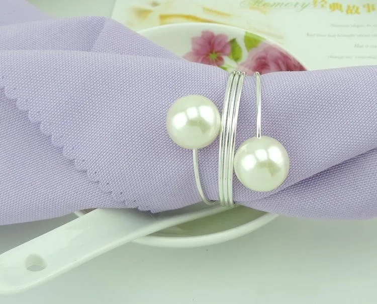 50pcs lot Elegant White Pearl Silver Napkin Rings For Wedding Party Reception Table Decorations Supplies
50pcs lot Elegant White Pearl Silver Napkin Rings For Wedding Party Reception Table Decorations Supplies