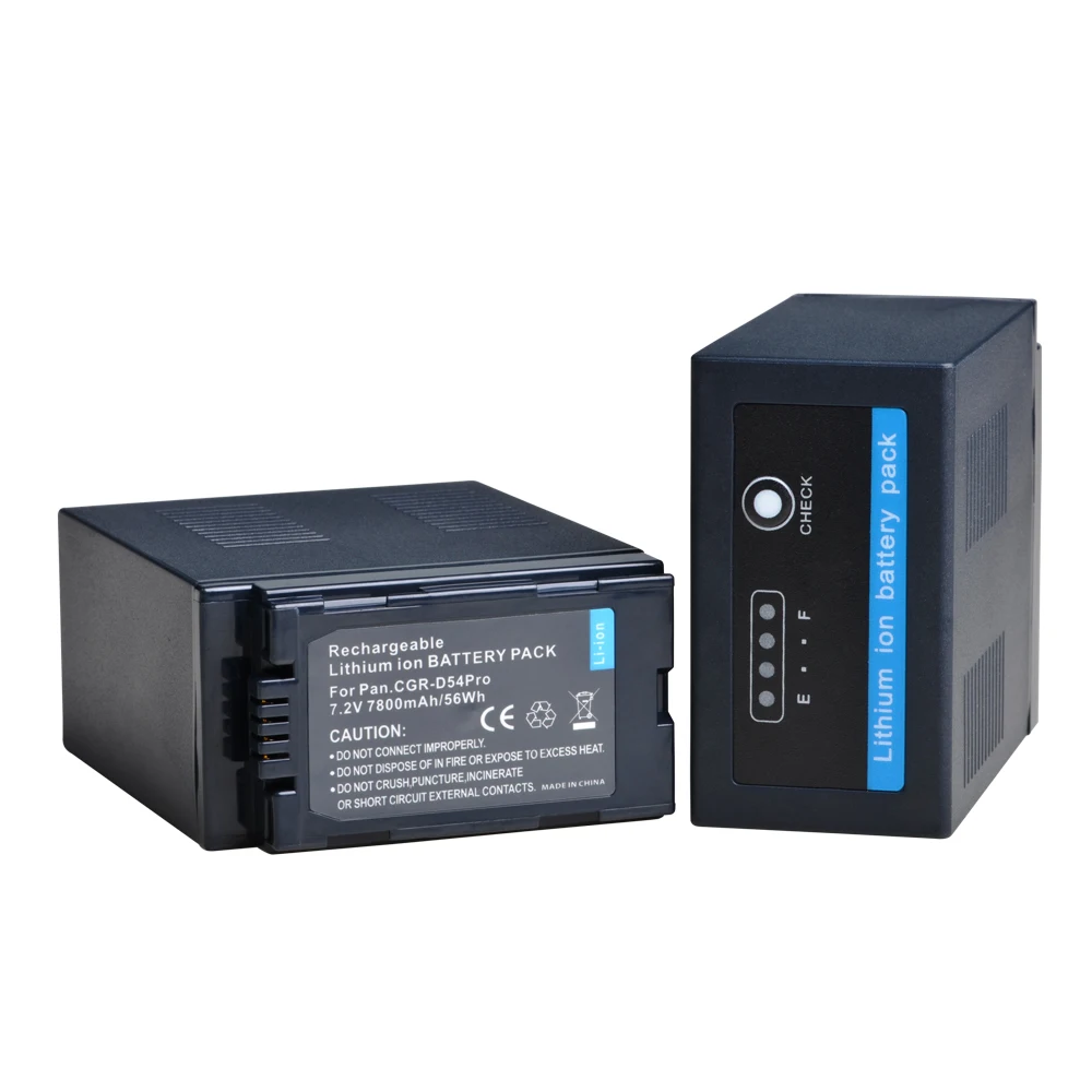 DuraPro 7800mAh CGA-D54 D54S Battery with LED Power Indicators for Panasonic AG-AC8PJ AG-AC90A AG-HPX250 HC-X1000 AG-HPX255
DuraPro 7800mAh CGA-D54 D54S Battery with LED Power Indicators for Panasonic AG-AC8PJ AG-AC90A AG-HPX250 HC-X1000 AG-HPX255