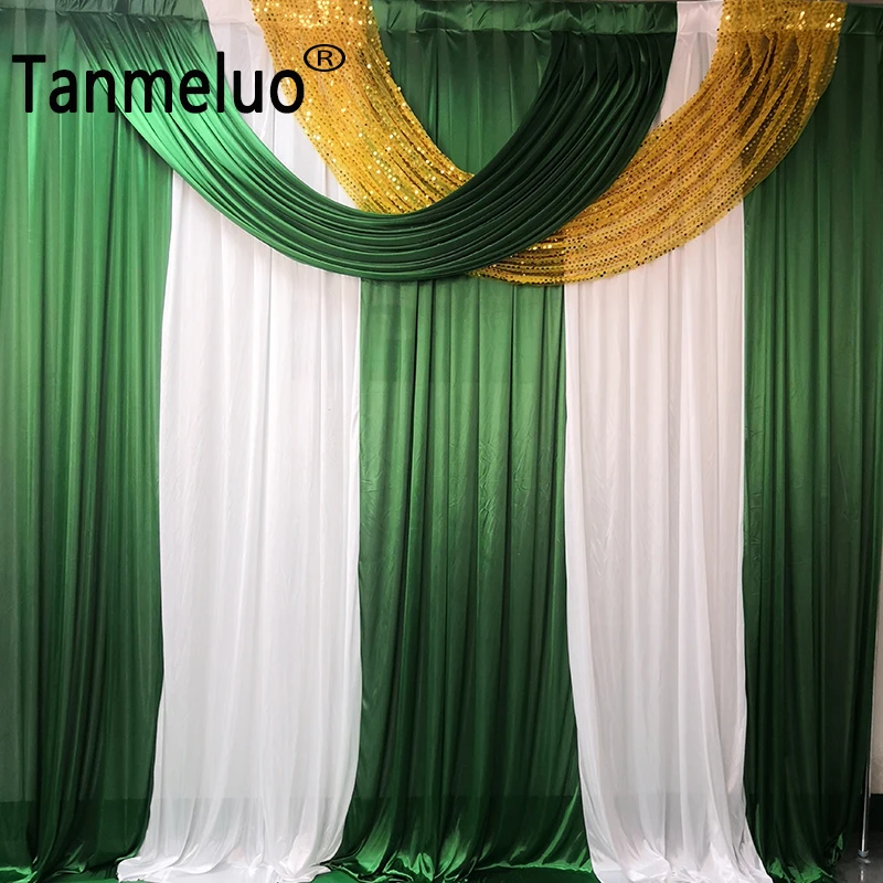 3mHx3mW Deep Green and Gold Sequin Swags Drapes Marriage Backdrop Curtain Stage Wall Decoration Baby Shower Decoracion Hogar
3mHx3mW Deep Green and Gold Sequin Swags Drapes Marriage Backdrop Curtain Stage Wall Decoration Baby Shower Decoracion Hogar