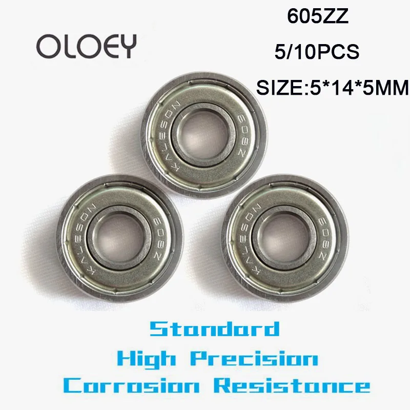 605ZZ Bearing 5/10PCS 5*14*5mm High Quality Ball Bearings Deep Groove Pulley Wheel High Corrosion Resistance And High Precision
605ZZ Bearing 5/10PCS 5*14*5mm High Quality Ball Bearings Deep Groove Pulley Wheel High Corrosion Resistance And High Precision