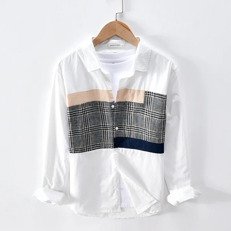 2058 Loose Linen Cotton Shirts Holiday Beach Daily All-Match Men Tops Chic Patchwork Modern Design Lapel Business Casual Male
2058 Loose Linen Cotton Shirts Holiday Beach Daily All-Match Men Tops Chic Patchwork Modern Design Lapel Business Casual Male