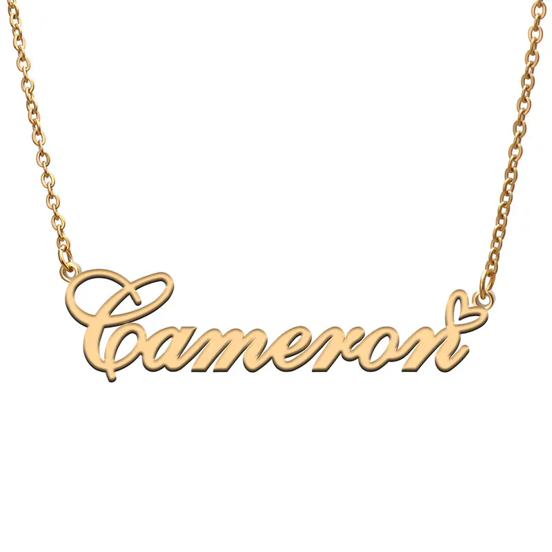 Cameron Heart Name Necklace Personalized for Women Stainless Steel Gold plated Nameplate Pendant Femme Mother Jewelry Gift
Cameron Heart Name Necklace Personalized for Women Stainless Steel Gold plated Nameplate Pendant Femme Mother Jewelry Gift