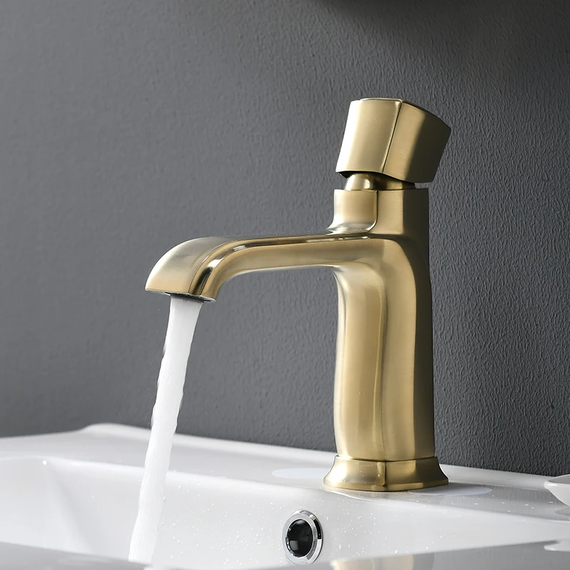 Basin Faucet Mixer Bath Sink Faucet Brush Gold Brass Single Handle Hole Bathroom Basin Tap Grifo Lavabo Wash Hot and Cold Faucet
Basin Faucet Mixer Bath Sink Faucet Brush Gold Brass Single Handle Hole Bathroom Basin Tap Grifo Lavabo Wash Hot and Cold Faucet