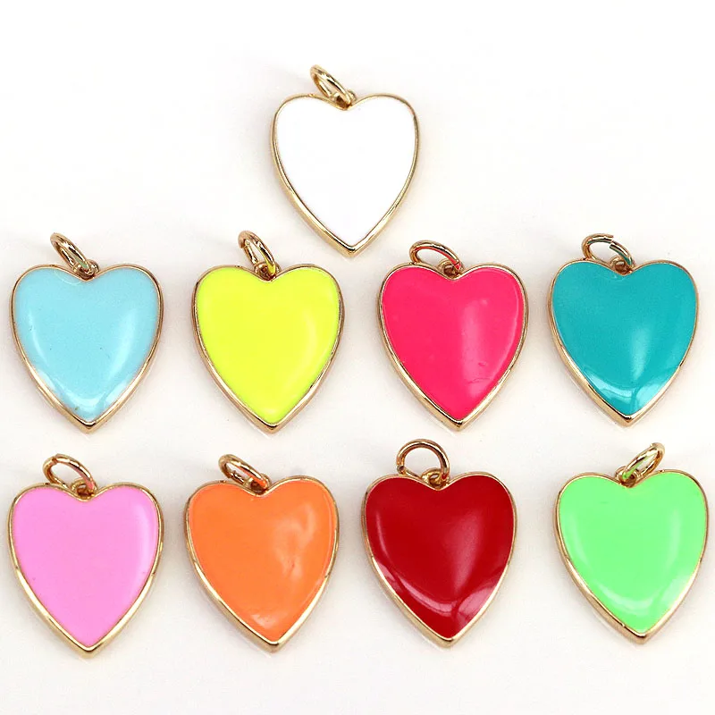10Pcs,Rainbow color enamel jewelry charms heart shaped pendant charm for necklaces making Jewelry DIY for women and Girl
10Pcs,Rainbow color enamel jewelry charms heart shaped pendant charm for necklaces making Jewelry DIY for women and Girl