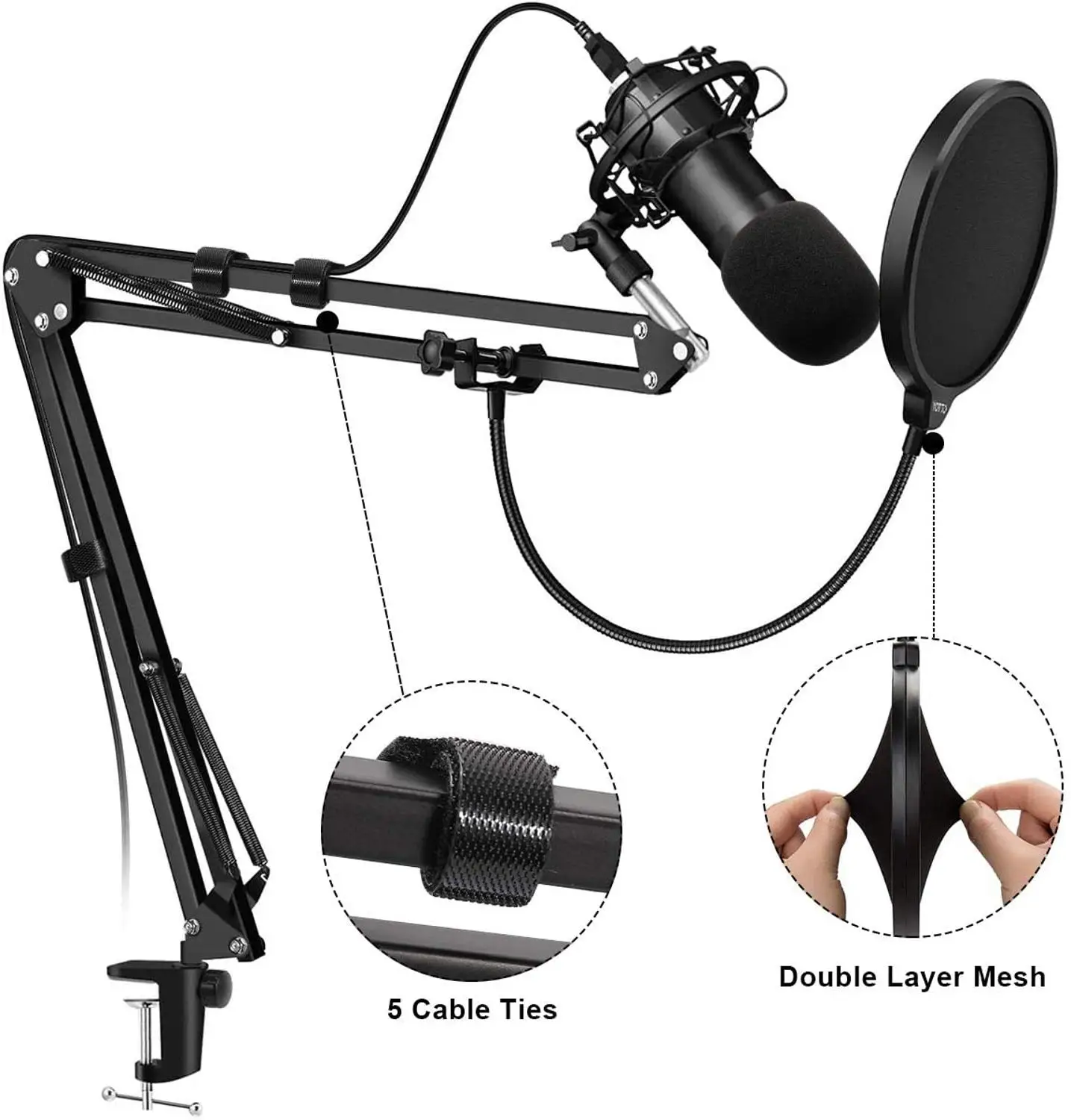 Подставка для микрофона, регулируемые подвесные ножницы для Blue Yeti Snowball и других микрофонов для профессиональной потоковой передачи
Подставка для микрофона, регулируемые подвесные ножницы для Blue Yeti Snowball и других микрофонов для профессиональной потоковой передачи