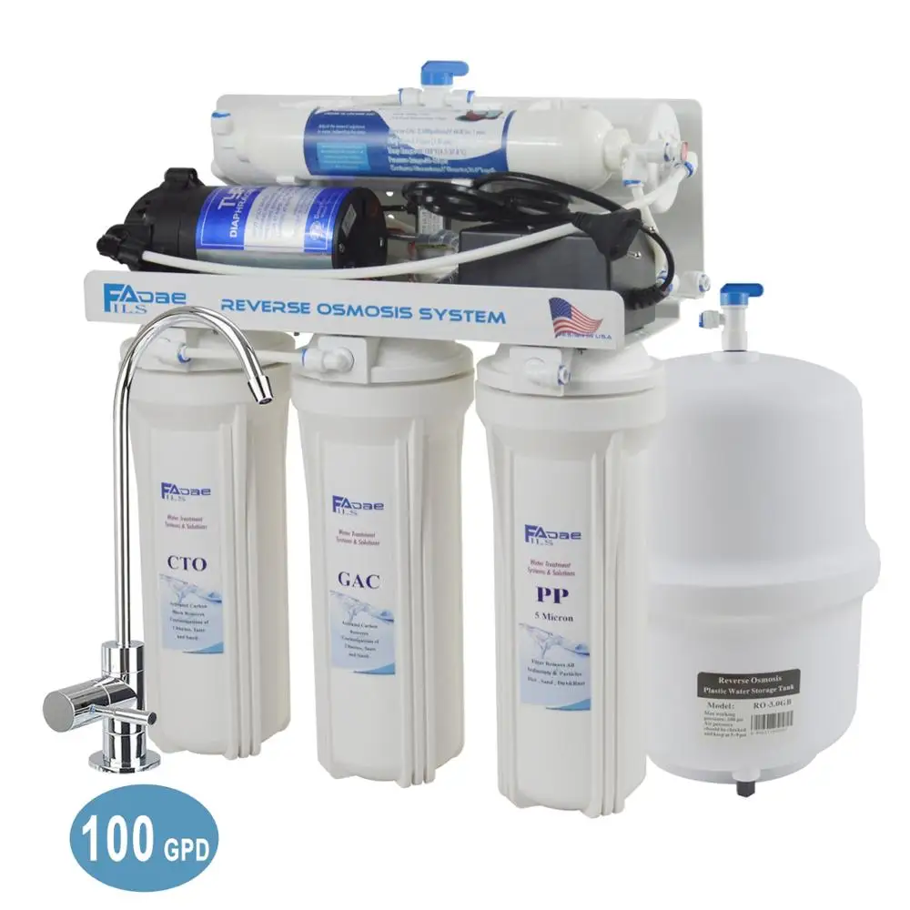 Top Tier Five-Stage Under Sink Reverse Osmosis Drinking Water Filter System 100GPD RO Household Water Filter, EU two pin plug
Top Tier Five-Stage Under Sink Reverse Osmosis Drinking Water Filter System 100GPD RO Household Water Filter, EU two pin plug