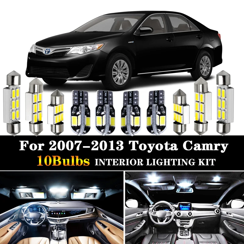 10 шт., автомобильные аксессуары, комплект светодиодсветильник ламп для салона 2007-2013, Toyota Camry T10, 31 мм
10 шт., автомобильные аксессуары, комплект светодиодсветильник ламп для салона 2007-2013, Toyota Camry T10, 31 мм