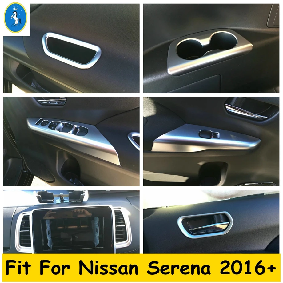 Matte Interior Accessories Door Handle Glass Lift Button Water Cup Holder Air AC Vent Cover Trim For Nissan Serena 2016 - 2020
Matte Interior Accessories Door Handle Glass Lift Button Water Cup Holder Air AC Vent Cover Trim For Nissan Serena 2016 - 2020