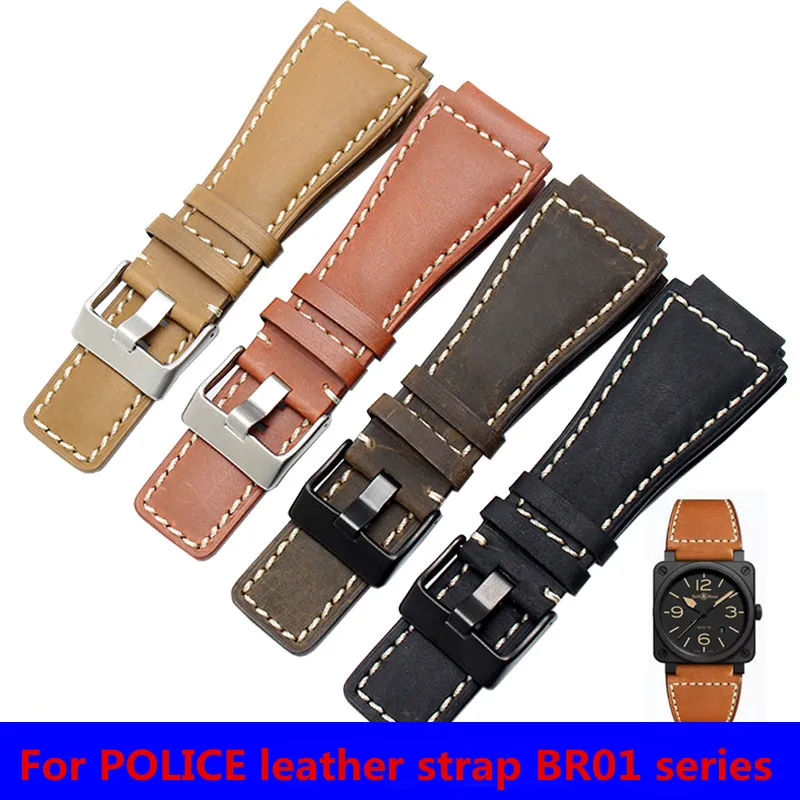 The latest leather strap for Bell Ross AVIATION BR01 BR03 first layer of leather 35mmx25mm watch accessories
The latest leather strap for Bell Ross AVIATION BR01 BR03 first layer of leather 35mmx25mm watch accessories