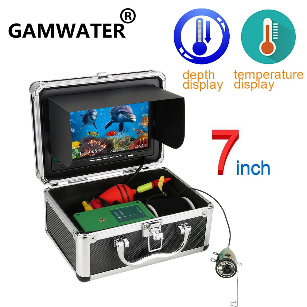 7'' LCD Monitor-Infrared Fish Finder 15/30/50M Portable Underwater Fishing Depth Temperature Display-Waterproof HD Camera
7'' LCD Monitor-Infrared Fish Finder 15/30/50M Portable Underwater Fishing Depth Temperature Display-Waterproof HD Camera