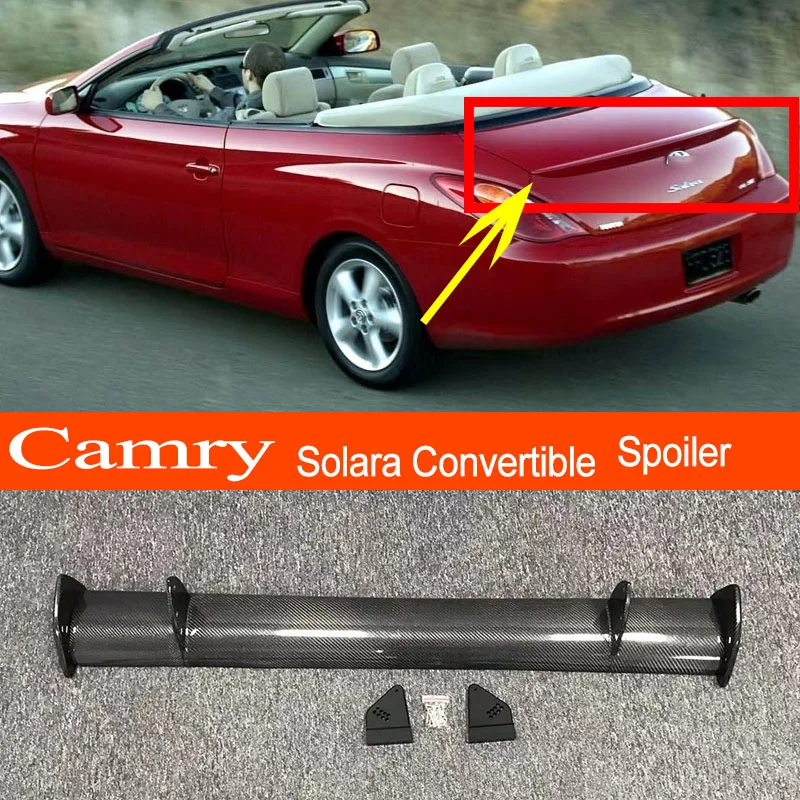 Solara Convertible Carbon Fiber / FRP GT-style Car-styling Sporty Rear Trunk Wing Spoiler for Toyota Solara Convertible Sedan
Solara Convertible Carbon Fiber / FRP GT-style Car-styling Sporty Rear Trunk Wing Spoiler for Toyota Solara Convertible Sedan