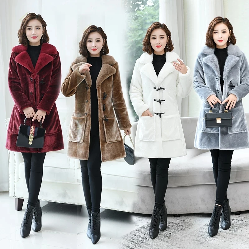 2022 Winter New Sheep Shearing Fur Coat Women Casual Mid-Length Korean Imitation Fox Fur Collar Fur One Mink Velvet Coat 5XLA
2022 Winter New Sheep Shearing Fur Coat Women Casual Mid-Length Korean Imitation Fox Fur Collar Fur One Mink Velvet Coat 5XLA