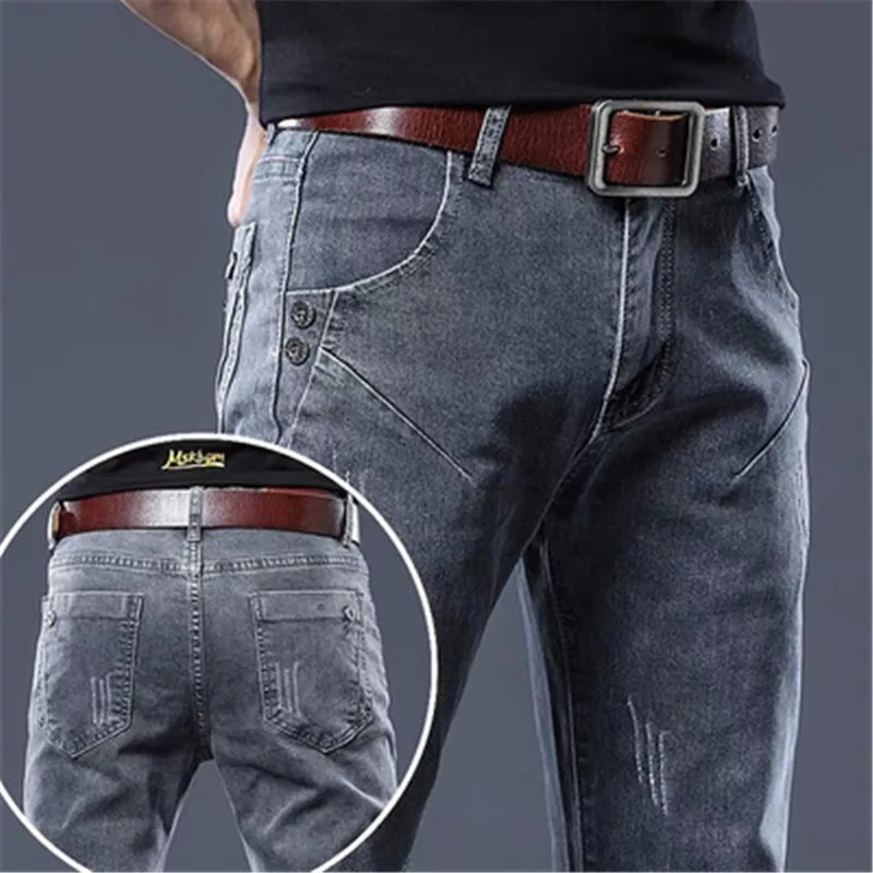 New Summer Straight-leg Light-colored Mmen's Casual Jeans Stretch Loose Pants Male Business Brand Cotton Denim Trousers Homme
New Summer Straight-leg Light-colored Mmen's Casual Jeans Stretch Loose Pants Male Business Brand Cotton Denim Trousers Homme