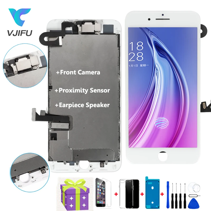 100% Test OEM LCD For iPhone 6 6S 7 8 Plus Display Full Set Digitizer Assembly 3D Touch Screen Replacement +Front Camera+Speaker
100% Test OEM LCD For iPhone 6 6S 7 8 Plus Display Full Set Digitizer Assembly 3D Touch Screen Replacement +Front Camera+Speaker